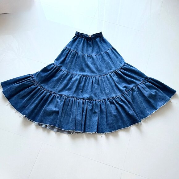 Chloe Dresses & Skirts - CHLOÉ Long Tiered Denim Skirt – Size FR 38 (US S–M)